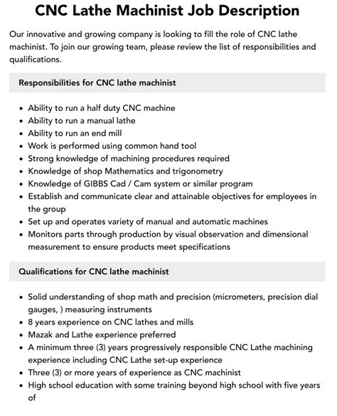 cnc machine jobbids|cnc machinist job description.